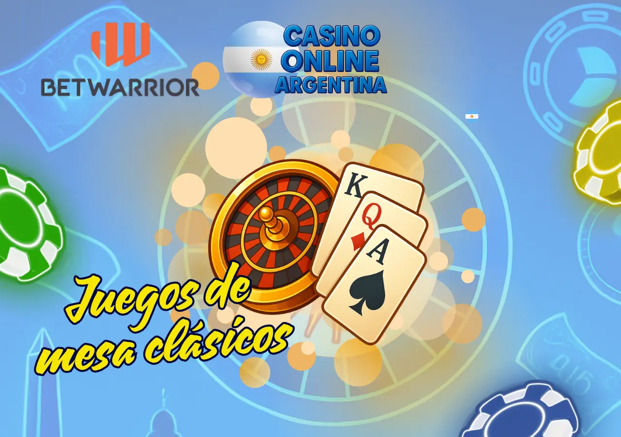 BetWarrior ofrece mesas clásicas de casino